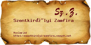 Szentkirályi Zamfira névjegykártya